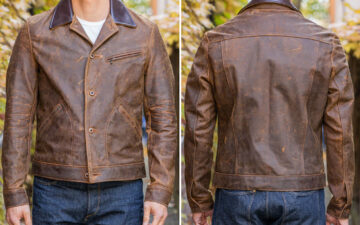 Schott-NYC's-538-Cowhide-Nubuck-Mechanic's-Jacket-is-Made-in-the-USA-front-and-back-model