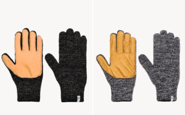 Upstate-Stock-Ragg-Wool-Gloves-with-Deerskin-beige-with-black-and-yellow-with-gray
