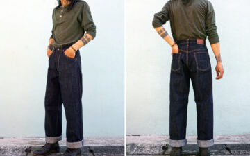 Kerbside-&-Co.-Issues-its-Popular-75E-Jeans-in-14-oz.-Ibarra-Mills-Selvedge-front-and-back-model