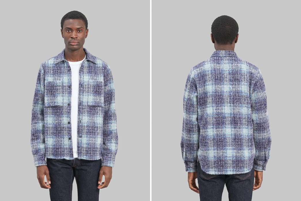 Rogue-Territory-Utility-Plaid-Shirt-Mohair-front-and-back-model