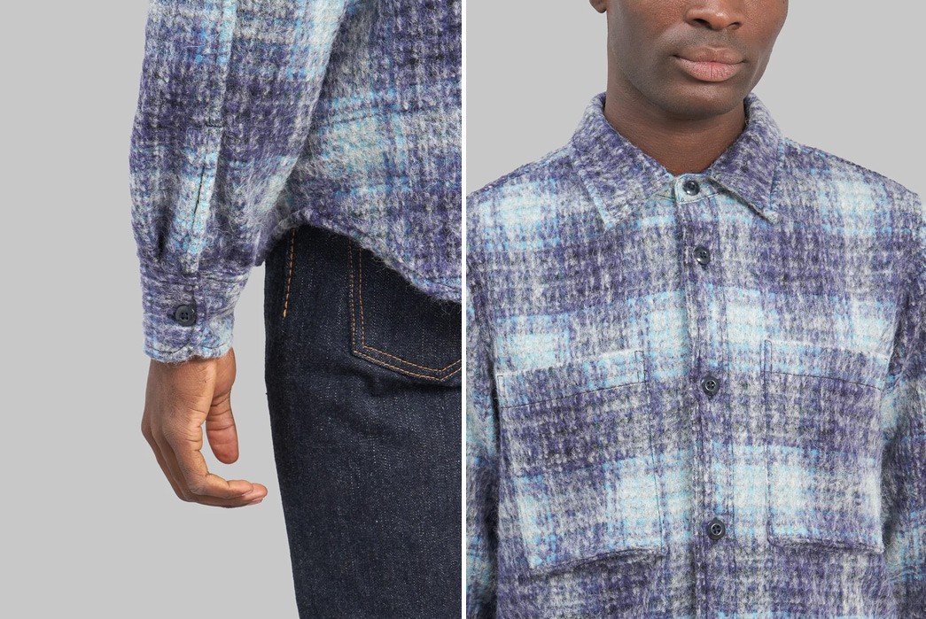 Rogue-Territory-Utility-Plaid-Shirt-Mohair-sleeve-and-top-part-model