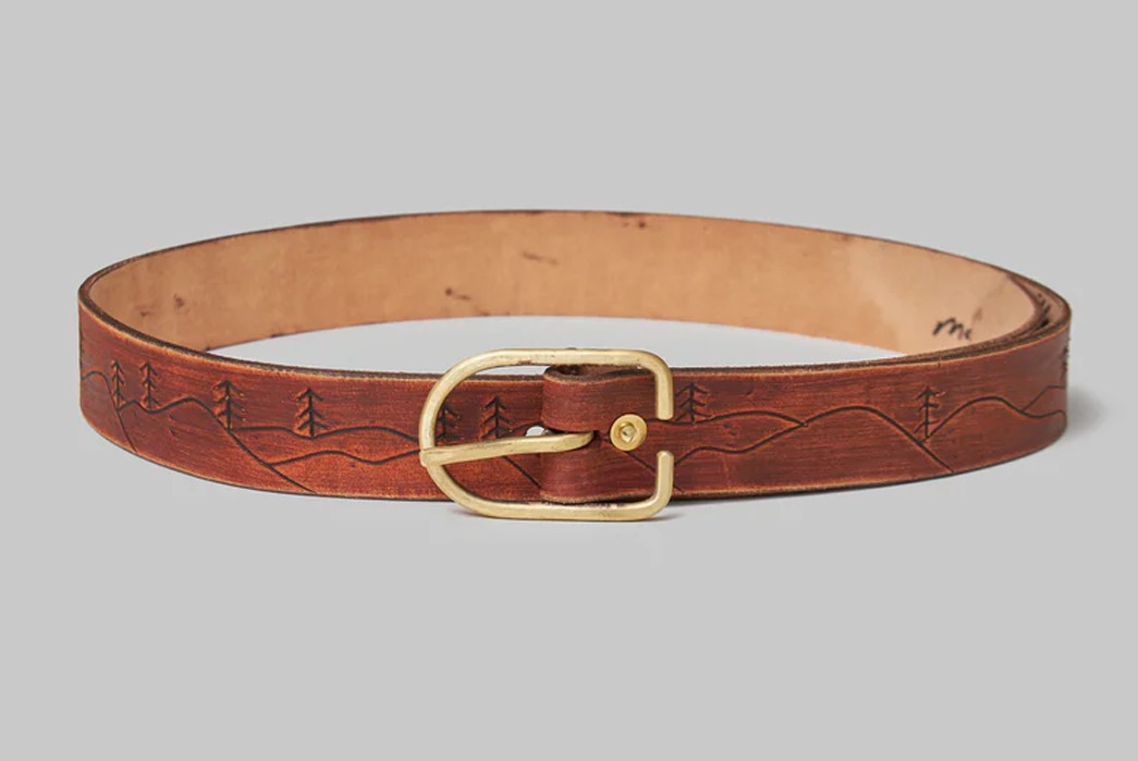Run to The Hills in Billy Made for Friends' Carved Landscape Belt