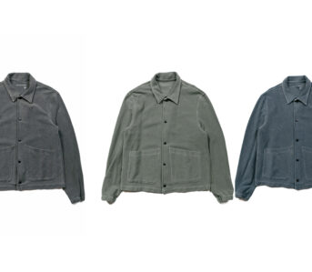 Save-Khaki's-Snap-Front-Jacket-is-Made-From-Garment-Dyed-Twill-Back-Terry-gray-green-and-blue