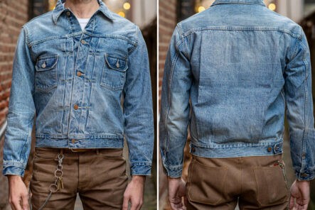 Sugar-Cane's-Stonewashed-1953-Type-II-Denim-Jacket-is-Scarily-Realistic-front-and-back