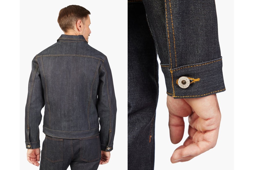 Be-a-Lefty-with-Naked-&-Famous'-13.75-oz.-Left-Hand-Twill-Selvedge-Denim-Jacket-back-and-sleeve-details-model