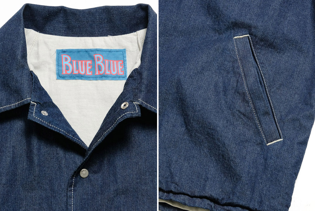 Blue-Blue-Japan-Whips-Up-Coach-Jacket-from-Linen-Blend-Denim-collar-and-pocket-details