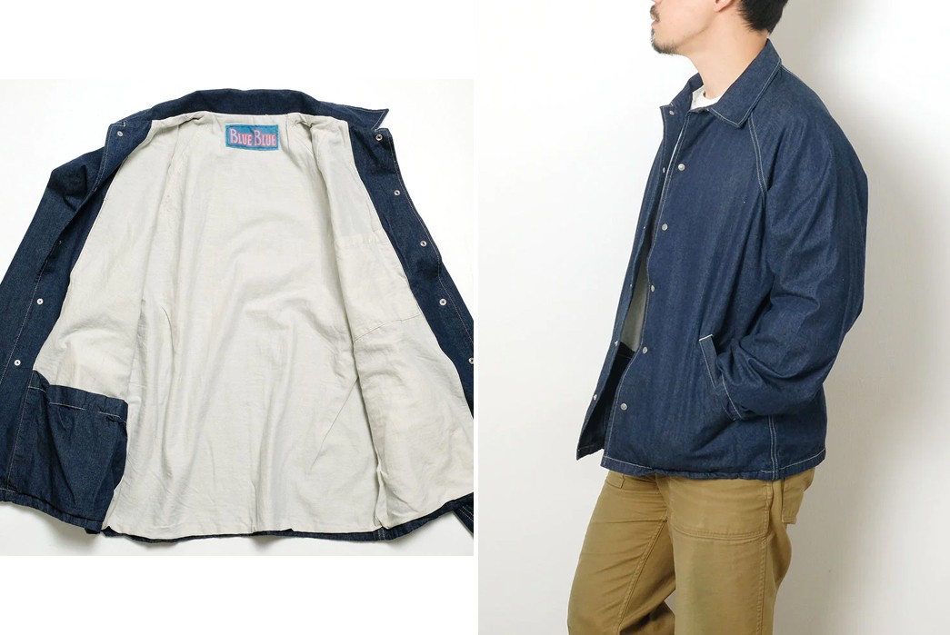 Blue-Blue-Japan-Whips-Up-Coach-Jacket-from-Linen-Blend-Denim-inside-and-side-model