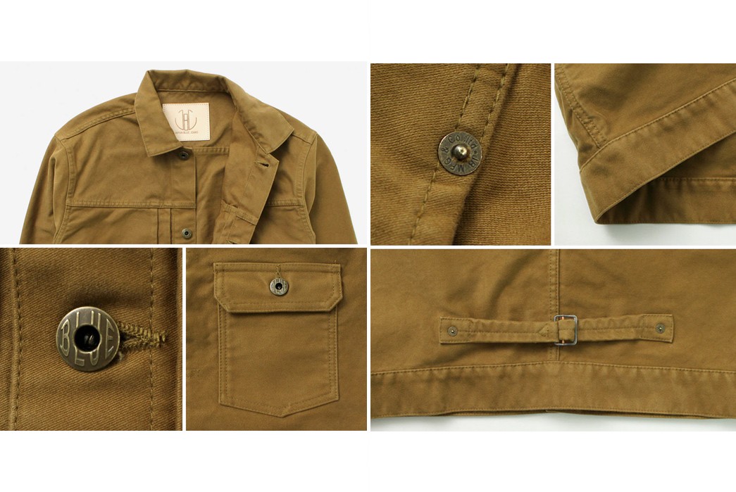 【美品】30's Blue Moleskin Jacket 40's] French Vintage Blue Moleskin Work Jacket 
