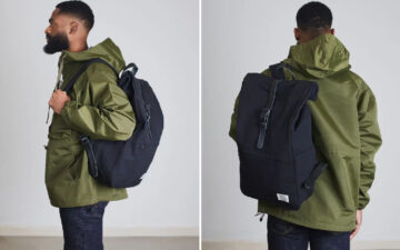 Alberton-Japan's-Roll-Backpack-is-Made-from-US-Army-Duck-Canvas-side-and-back-model