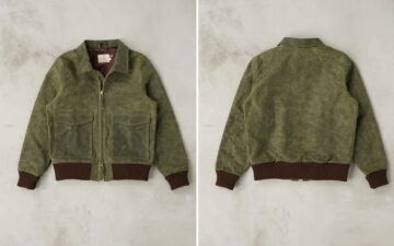 Dehen-1920-&-Division-Road-Release-Carrier-Jacket-from-10-oz.-Waxed-Olive-Army-Duck-front-and-back