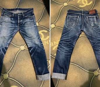 Fade-Friday---Iron-Heart-25-oz.-Denim-(4-Years,-10-Washes)-front-back