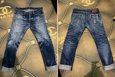 Fade-Friday---Iron-Heart-25-oz.-Denim-(4-Years,-10-Washes)-front-back