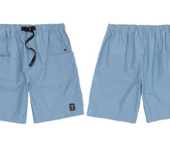 South2-West8's-Belted-Shorts-Now-Available-in-Sax-Blue-Nylon-Taffeta-front-and-back