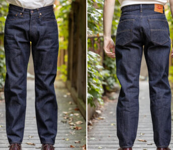 Big-John's-M114J-Ivy-Tapered-is-for-The-Ametora-Heads-front-and-back-model