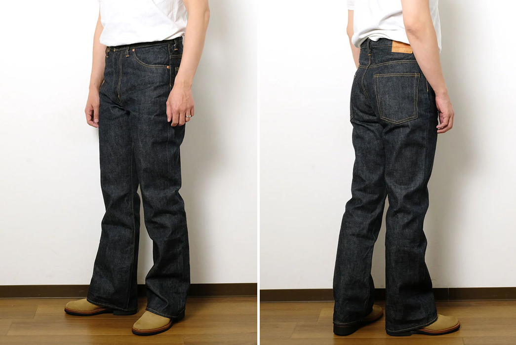 Sugar Cane Reproduces 1970s Bootcuts in 14 oz. Selvedge Denim
