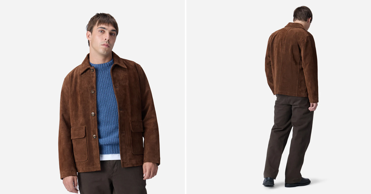 3sixteen's Work Jacket is Sweet in Chocolate Suede